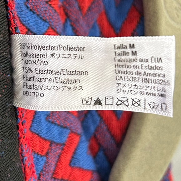 American Apparel Geometric Print Cropped Knit Geometric Top Medium - Picture 4 of 4